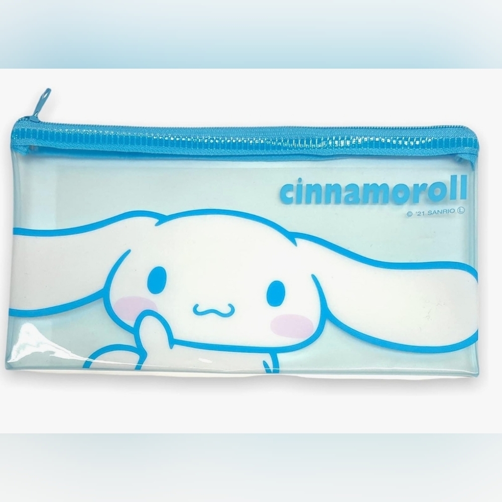 SANRIO CInnamoroll clear slim zip pouch  nwt